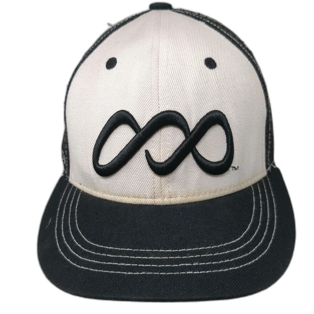 Aksels Trucker Hat Black White One Size Park City Logo Mesh Snapback Embroidered